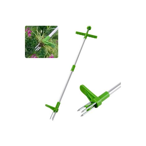 Extracteur d’herbe à main sans plier – Désherbeur debout pour jardin et potager – Outil manuel anti‑mauvaises herbes