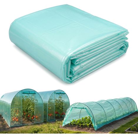 Garronda Gewächshausfolie 8x6 m (Länge x Breite) 3-Schichtig UV Stabilisiert Reißfeste Folie für Gewächshaus Tunnelfolie Folientunnel und Treibhaus Abdeckfolie für Garten GD-0198 Grün