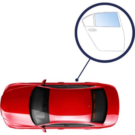 Vitre latérale de porte arrière droite teintée verte Renault Clio 4 2012-2019