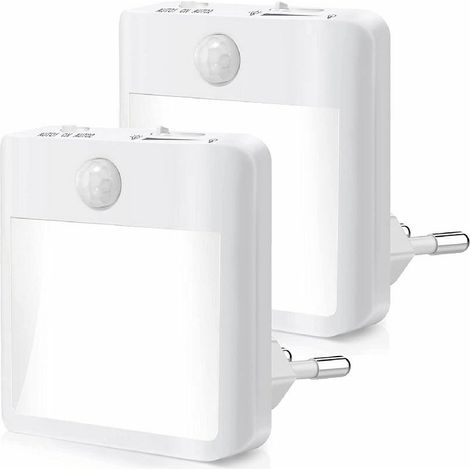 Veilleuse LED, Lampe Nuit Veilleuse Enfant Murale Automatique avec Détect de Mouvement & Capt de Lumière (1/5)