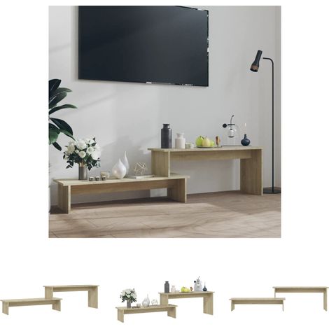 Industriestil - vidaXL TV-Schrank Sonoma-Eiche 180x30x43 cm Holzwerkstoff - Wohnzimmermöbel (1/5)