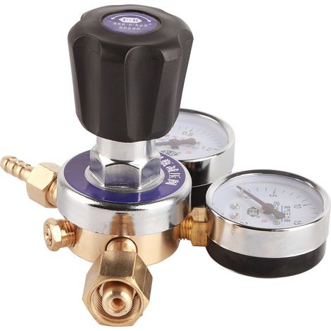 Détendeur manomètre oxygène 15MPa entrée, sortie 1MPa, raccord G5/8, sortie 8mm extérieur, vanne réductrice de pression en laiton (1/5)
