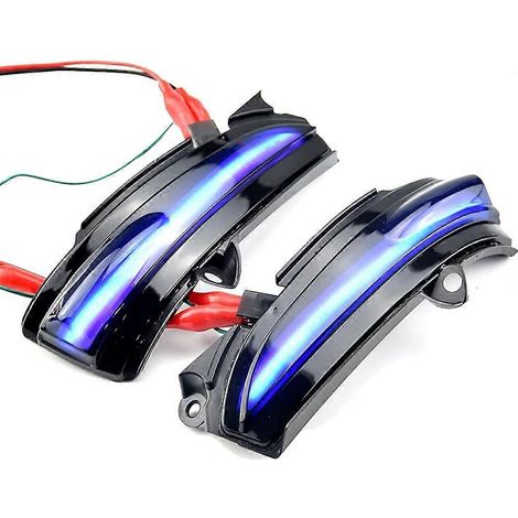 Dynamischer blauer LED-Seitenblinker für den Innenspiegel des Ford Fusion Mondeo MK5 (2014-2019).