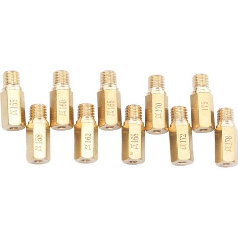 Lot de 10 gicleurs principaux hexagonaux pour carburateurs de moto Keihin PWK PWM OKO CVK NSR KSR (1/5)