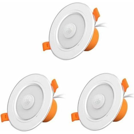 Plafonnier LED avec détecteur de mouvement, éclairage intérieur, idéal pour les restaurants et les salles de bains (3 unités) (1/4)