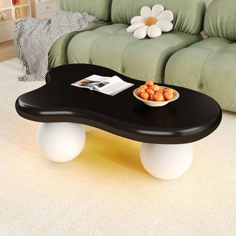 Table basse nuage 100 x 50 x 40 cm led, 16 couleurs, pieds ronds, salon ou chambre enfant (1/5)