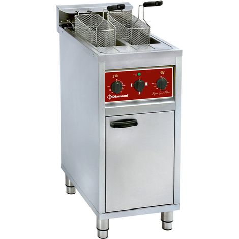 Friteuse électrique 2x 10 litres sur meuble - Diamond