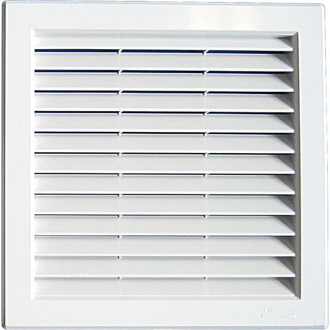 Grille ventilation PVC traditionnelle à encastrer 217 x 217 mm avec moustiquaire - First Plast