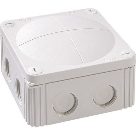 Wiska 10060531 Abzweigkasten (L x B x H) 110 x 110 x 66 mm Lichtgrau (RAL 7035) IP66/IP67 1 St.