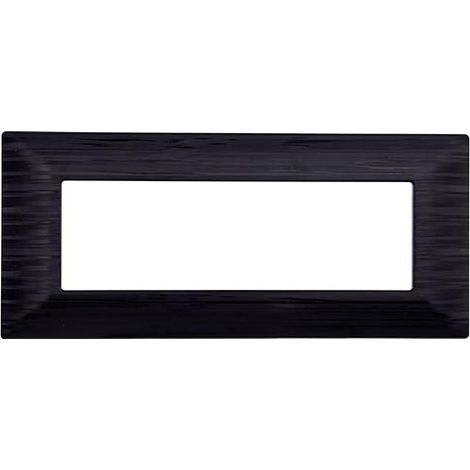 Kompatible Abdeckrahmen Bticino Matix 6 module Kunststoff satiniert schwarz Farbe