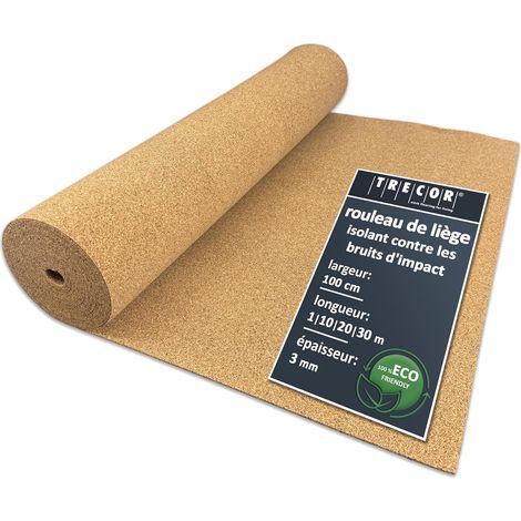 1 Rouleau Liège 5m² Épaisseur 3mm Isolation Phonique Sol Chauffage (1/5)