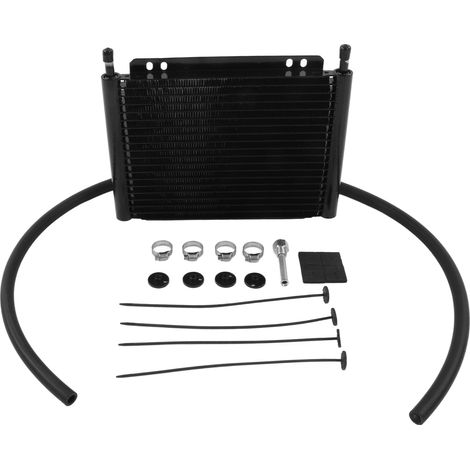 Radiateur d'huile de transmission aluminium 20 rangs haute performance noir pour camionnettes et fourgons (1/5)