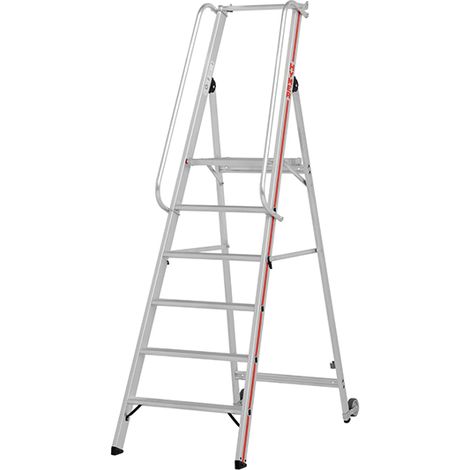 Escabeau 6 marches - Hauteur max. de travail 3.40m - 8081/06 (1/5)