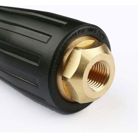 Buse Rotative Haute Pression 3000 PSI Buse de Pulvérisation Turbo pour Nettoyeur Hute Pression avec Raccord Rapide 1/4", 030(noir) (1/3)