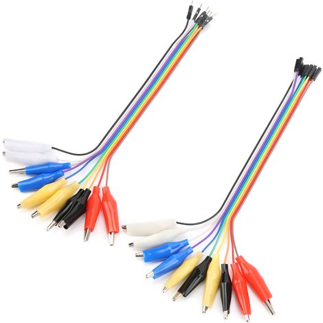 Câble de test de 20 cm avec pince crocodile et connecteur mâle/femelle 20 broches pour plaque d'essai (1/5)