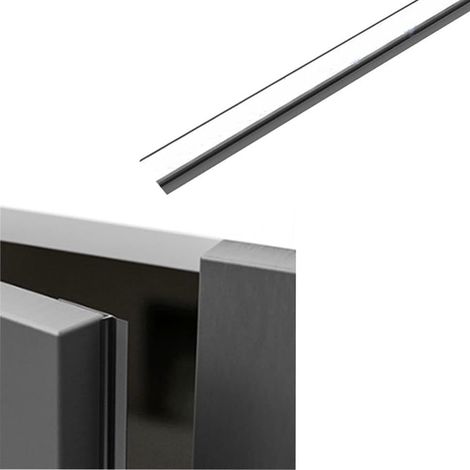 5M Joint d'armoire Autoadhésif Bande d'étanchéité Porte de Placard Caoutchouc Anti-poussière Garde-Robe Joint Penderie Ruban d'étanchéité Armoire de Salle de Bain Contre Poussière,Insectes, Noir (1/5)
