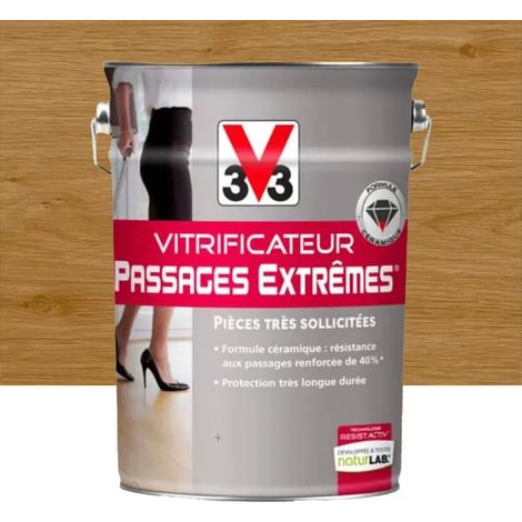 Vitrificateur V33 Passages Extrêmes Chêne moyen Satin (NaturLab) 0,75 L (1/2)