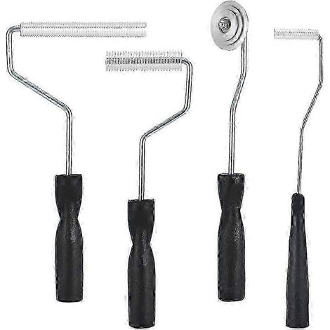 Kit d'outils à rouleaux en fibre de verre, ensemble de 4 rouleaux à bulles pour la stratification de résine en fibre de verre, compatible avec les baignoires (1/5)