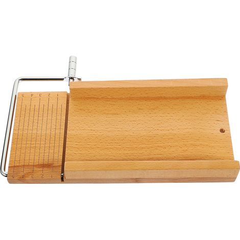 Trancheuse à fromage, beurre et gâteaux en bois et acier inoxydable, facile à utiliser et à nettoyer, 1 pièce (1/5)