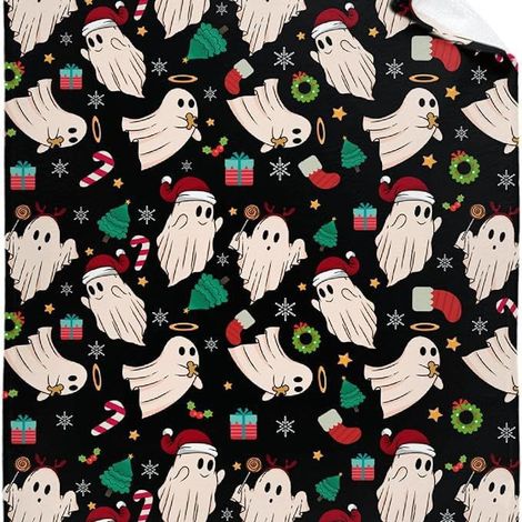 Couverture d'Halloween 150 cm x 200 cm, idéale pour les lits de fête - 31 (1/4)