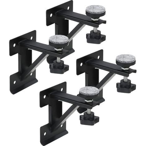 4Pcs Supports D'évier Encastrés, Kits de Réparation D'évier Encastrables Réglables Support En Acier Inoxydable Système D'installation et de Réparation D'évier de Cuisine (1/4)