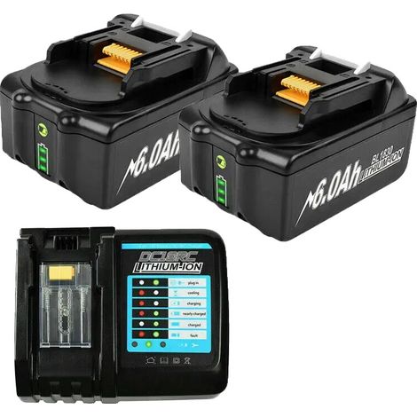 Remplacement de batterie Li-ion pour Makita, 18V 6.0Ah, BL1860 B BL1830 BL1850, 1 PCS 6.0, 2 et 1 (1/2)