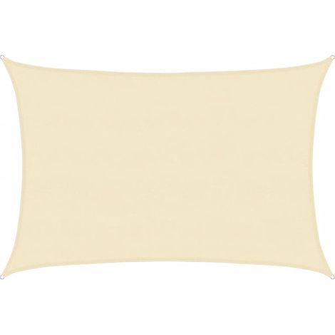 Sunshade Sail 160 g/m² Cream 5x6 m HDPE vidaXL