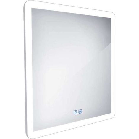 Nimco Spiegel - Spiegel mit LED-Beleuchtung, 60x60 cm, Berührungssensor, Aluminium ZP 19066VX