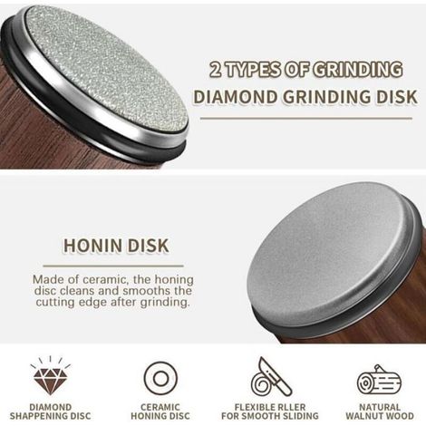 Aiguiseur De Couteaux - Diamant Industriel 15° Et 20° - Pour Cuisine - 1 Pièce (1/4)