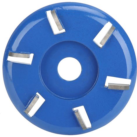 SJLERST Disque à sculpter le bois 6 dents 90 mm – Fraise en acier pour meuleuse d'angle, lame arquée, dégrossissage et polissage du bois tendre et dur (1/5)