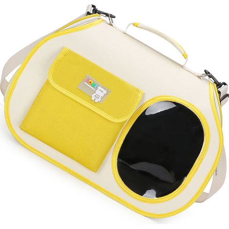 Zaino trasportino per cani e gatti, borsa da viaggio - Giallo