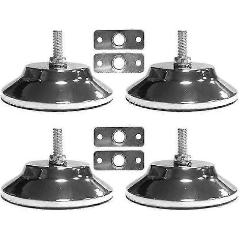 Pieds métalliques robustes pour tables de billard en quatre parties, équipés d'un mécanisme de nivellement et d'une construction résistante. (1/5)