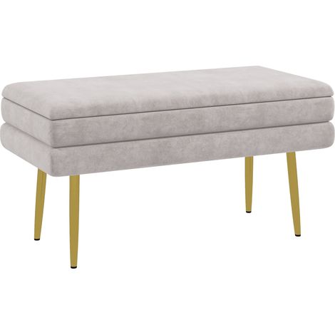 Banquette coffre de rangement ELISE beige (1/5)