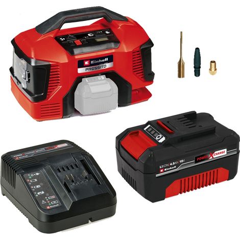 Einhell 18v Power X-Change Cordless Air Compressor PRESSITO 18/21+ 4.0ah Kit (1/4)