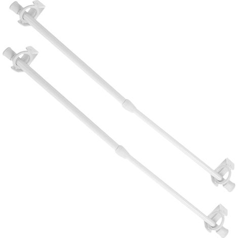Barre porte-serviettes télescopique réglable Lurrose, lot de 2 en plas (1/5)