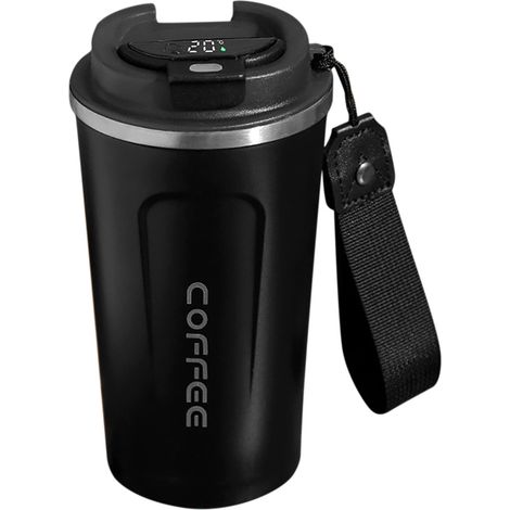 Tasse À Café Isolée - Acier Inoxydable - 510 Ml - Double Paroi Sous Vide - Couvercle Anti-Fuites - Pour Boissons Chaudes Et Froides - 1 Pièce (1/5)