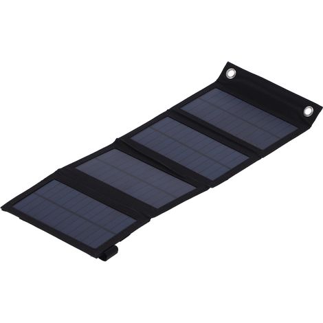 Sac pliable avec panneau solaire 10W, chargeur solaire étanche pour voyages en extérieur, batterie pliable à charge solaire (1/5)