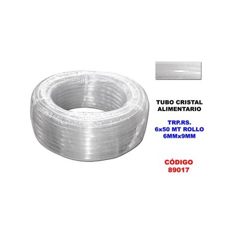 Tubo de cristal alimentario TRP.RS. 6 x 50 m rollo 6mm x 9mm