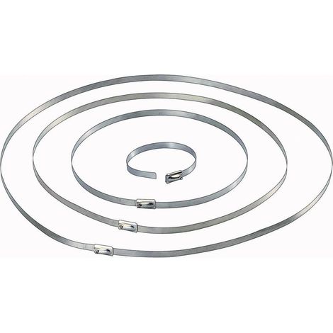 TRU COMPONENTS 1566204 Serre-câble 127 mm 4.60 mm argent 10 pc(s)