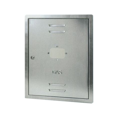 Soporte galvanizado para medidores de gas 50×40 cm – instalación empotrada con cerradura – chapa anticorrosión – Brixo