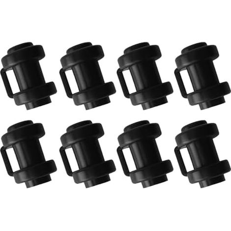 Capuchon De Poteau Trampoline Noir – Couvercle Supérieur En Plastique, Bouchon Résistant Aux Chocs  Protecteur Sécurité Pour , Pointe Remplacement Universelle D'un Pouce Enceinte 8 pack -