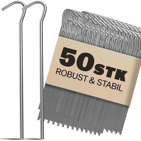 Piquets de fixation tente - Lot au choix 50/100/150/200 - Acier Ø3,5mm - Sardine Piquet Terre Tente Jardin Set de 50