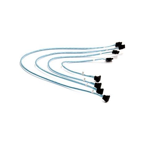 Supermicro 4 x Round SATA cable 0.56 m Black, Blue, White