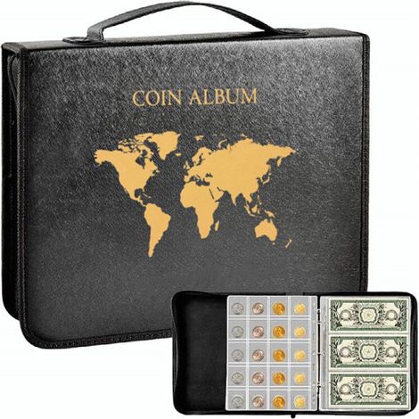 Beyamis Album pièces 200 pochettes - Coffret PVC transparent billets souvenirs (1/5)