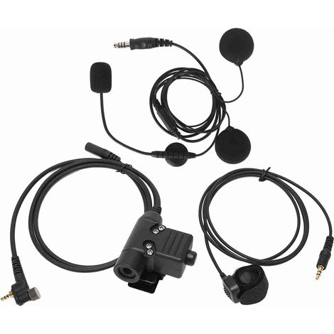 Connecteur de casque pour talkie-walkie U94 PTT (Push-to-Talk) avec microphone intégré pour Motorola MTH600 et MTH650 (1/5)