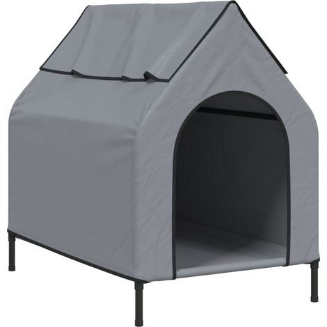 Maison Exclusive - Hundehütte Hellgrau Oxford-Gewebe und Stahl
