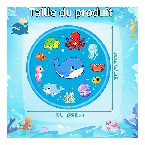 Water Jet Child Mat,Splash Spray Mat (1/4)