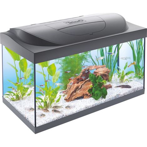 Acquario starter line led completo nero 54 l 61x36x32 cm