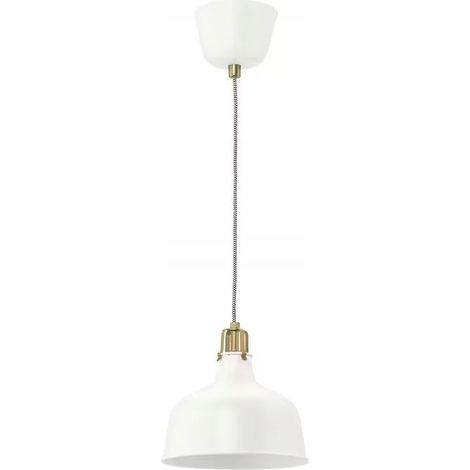 Lámpara colgante IKEA RANARP color crema, 23 cm, metal. (1/5)