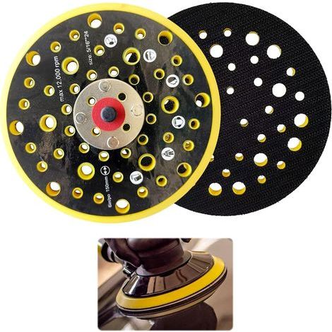 1 Plateau Ponceuse 6 Trous,Base 150mm,Velcro,Polyuréthane,Mirka Ceros Deros (1/5)